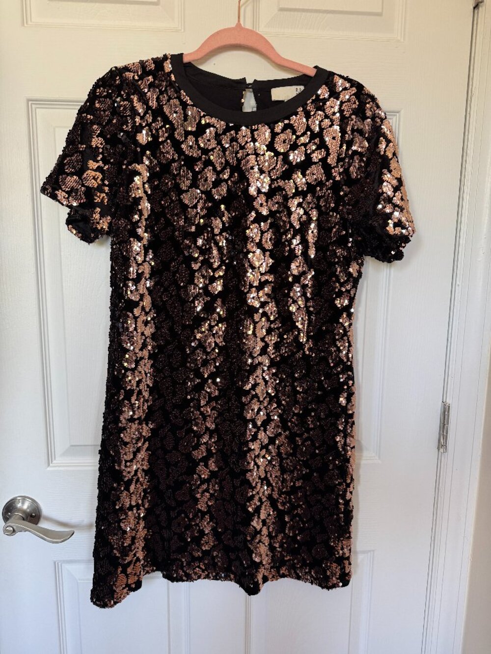 Ro & De Anthropologie Andi Sequined Tee Dress Size Small
